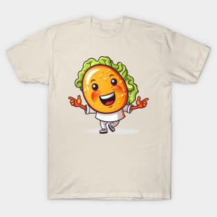 kawaii Taco cehees T-Shirt cute potatofood funny T-Shirt